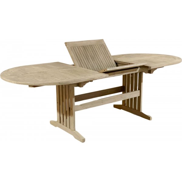 Saltö ovalt spisebord i teak 180-240 cm butterfly - Grå teak Saltö ovalt spisebord i teak 180-240 cm butterfly - Grå teak