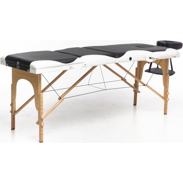 Massasjebord med treben - 3 soner - Svart/hvit