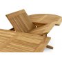 Salt ovalt spisebord 180-240 cm butterfly - Teak