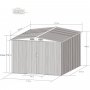 Lagerrom 12,5 m² galvanisert stålplate skyvedørsett utendørs Lagerrom 12,5 m² galvanisert stålplate skyvedørsett utendørs