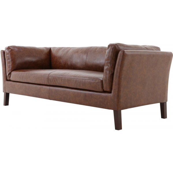 Sofa 3-seter brun vintage PU 198 cm - Heritage Sofa 3-seter brun vintage PU 198 cm - Heritage