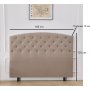 Sengegavl med knapper 160 x 125 cm beige - Capetown