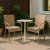 Majken stabelbar utestol med pute - Naturfarget syntetisk rotting med beige sittepute