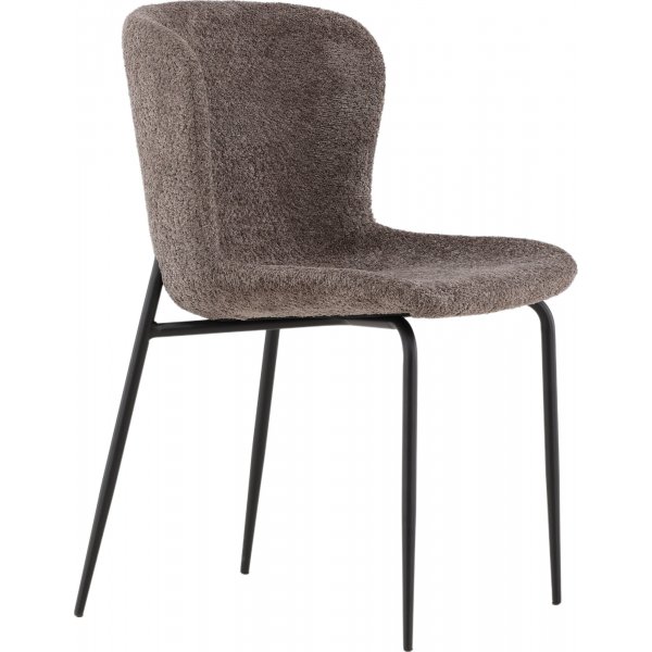 Modesto spisestol - Brun boucle