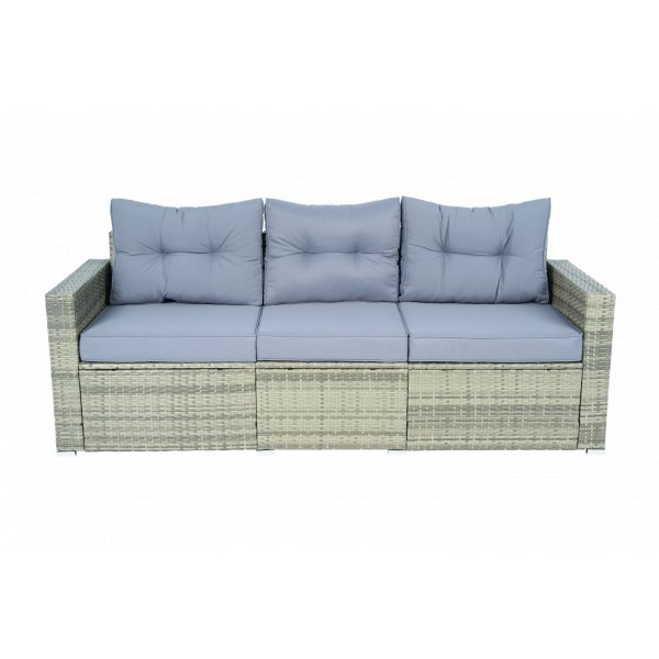 Stor loungegruppe 7 deler | Sofa, lenestoler, bord og krakker | Gr�
