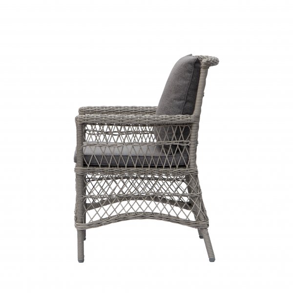 Provence utendørs lenestol i grå syntetisk rotting + Tekstilimpregnering for utemøbler Provence utendørs lenestol i grå syntetisk rotting + Tekstilimpregnering for utemøbler