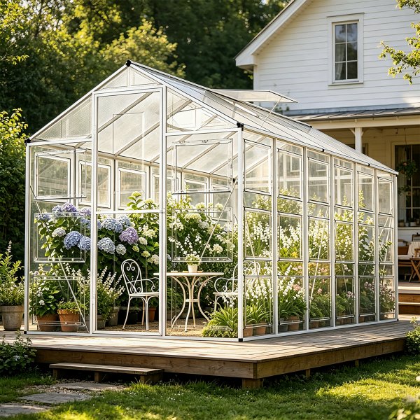 Drivhus Harmony 6,6 m² aluminium polykarbonat Gardeney Drivhus Harmony 6,6 m² aluminium polykarbonat Gardeney