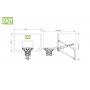 Galaxy basketballkurv med utstende veggmontering