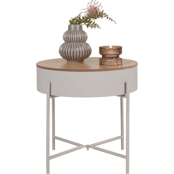 Sisco sidebord Beige/Grå Ø40 cm Sisco sidebord Beige/Grå Ø40 cm