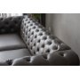 Sofa Chesterfield 3-seter 219 cm - m�rkebrun PU