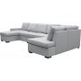 U-formet sofa med oppbevaring 367 cm grå U-formet sofa med oppbevaring 367 cm grå