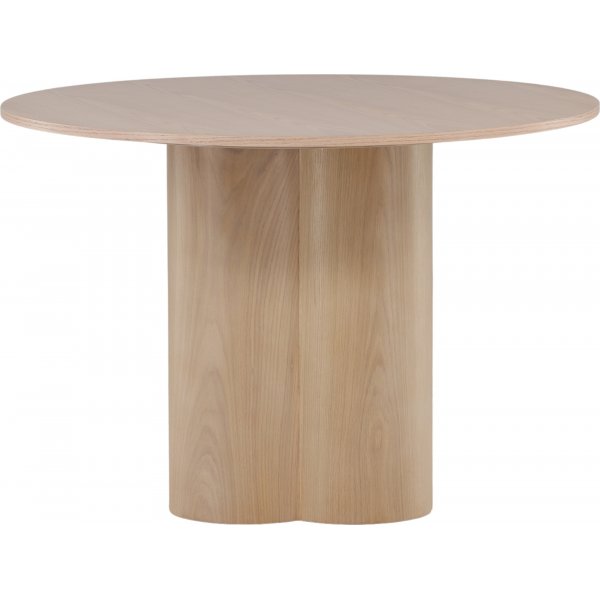 Spisebord rundt 110 cm hvitvasket - Olivia Spisebord rundt 110 cm hvitvasket - Olivia