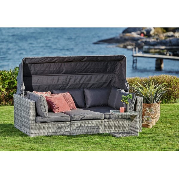 Slättvik byggbar loungegruppe med 5 deler - Grå Slättvik byggbar loungegruppe med 5 deler - Grå