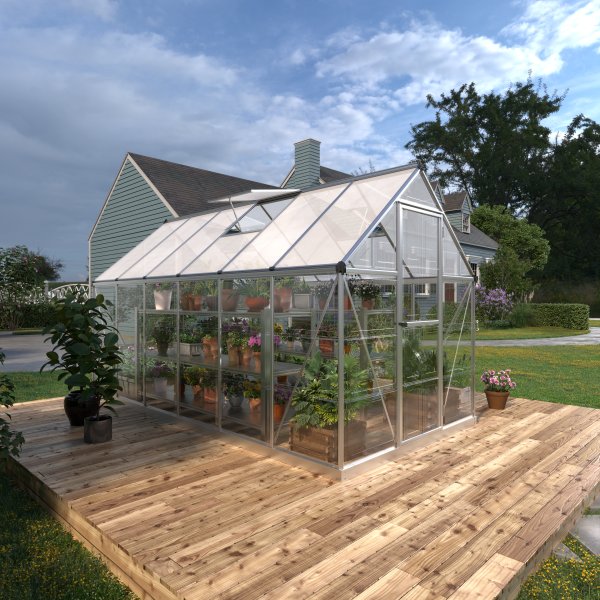 Drivhus Harmony Gardeney 8,7 m� frittst�ende aluminiums-polykarbonat