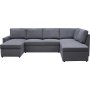 1 Sovesofa U-formet mørkegrå - Dream