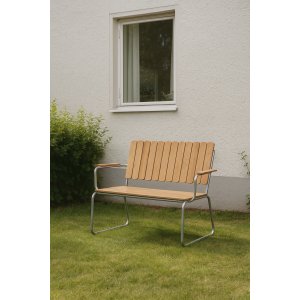 Möllan hagesofa - Teak/galvanisert stål Möllan hagesofa - Teak/galvanisert stål