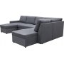 U-formet sovesofa Dream med oppbevaring - 299 cm - m�rkegr�