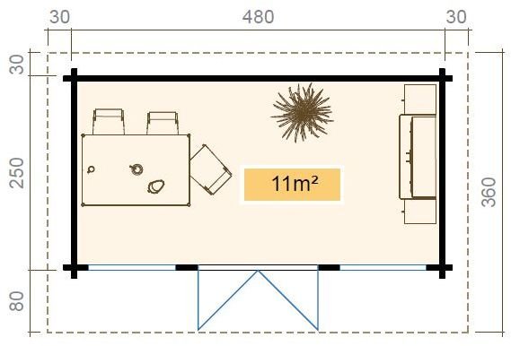 Friggebod Cornelis - 13,5 m² Friggebod Cornelis - 13,5 m²