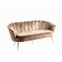 Sofa 3-seter i m�rk beige fl�yel/messing - Kingsley