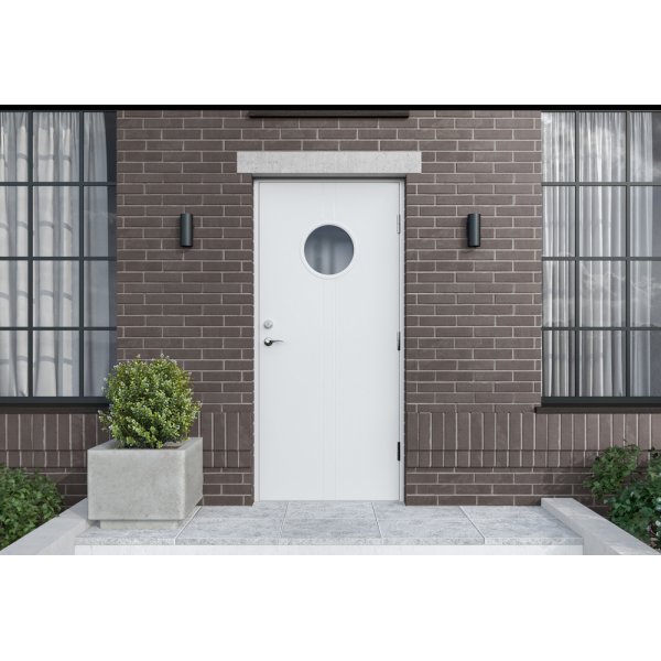 Folldal ytterdør med vindu + Håndtakspakke Folldal ytterdør med vindu + Håndtakspakke