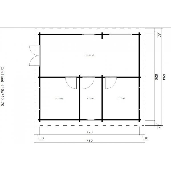 Petra fritidshus - 44,5 m² Petra fritidshus - 44,5 m²