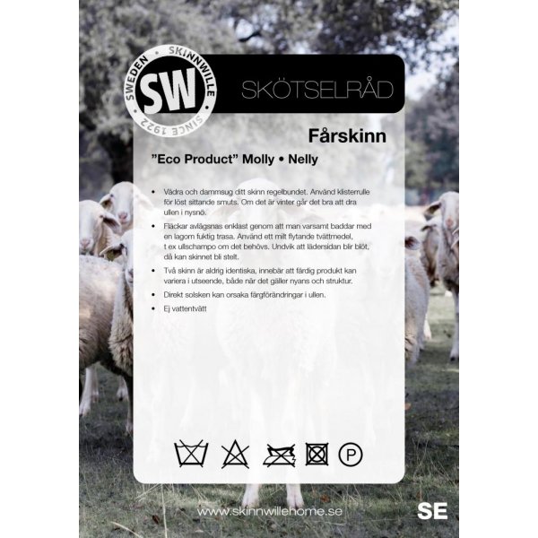 Nelly økologisk lammeskinn grå Nelly økologisk lammeskinn grå