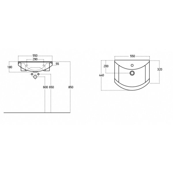 Møbelpakke Ritmo 55 - Natural Oak med speilskap Møbelpakke Ritmo 55 - Natural Oak med speilskap