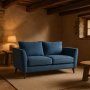 Sofa County 2-seter - Bl� Chenille