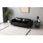 Sofa 3-seter sort PU - Cansas