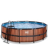Basseng ø 488x122cm med sandfilterpumpe - Brun Basseng ø 488x122cm med sandfilterpumpe - Brun