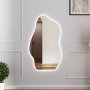Stort speil 120x70 cm | LED-belysning med dimmer | Bianca