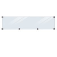 Glassgjerde Herdet inkl. beslag/svart glassliste - lengde 174 cm Glassgjerde Herdet inkl. beslag/svart glassliste - lengde 174 cm
