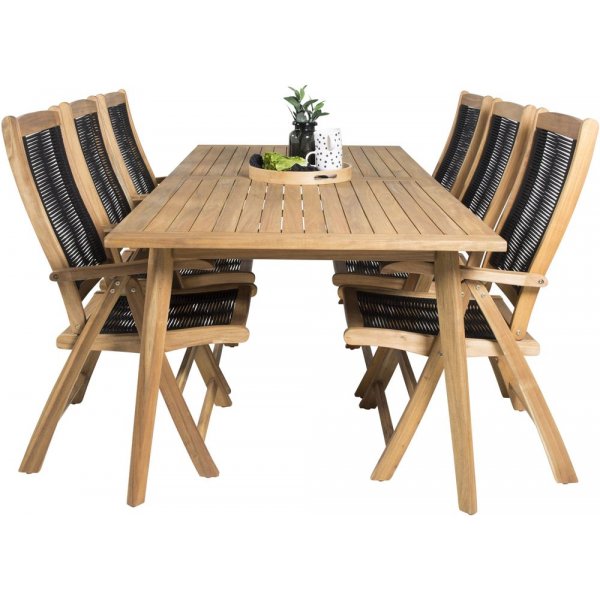Charlottenberg Spisegruppe - 6 Stoler - Acacia - 15995 ...
