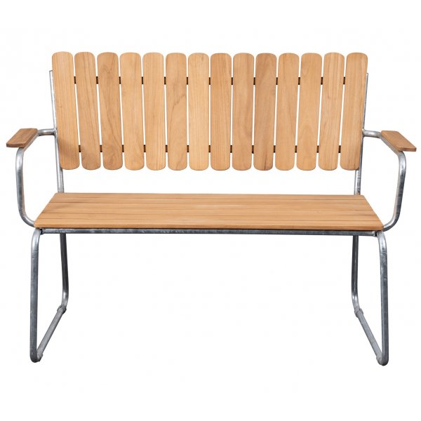Möllan hagesofa - Teak/galvanisert stål Möllan hagesofa - Teak/galvanisert stål