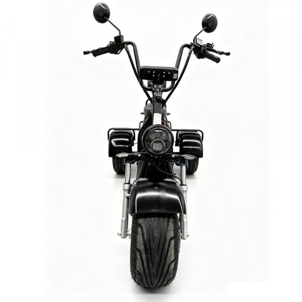 Elscooter Trehjulssykkel - Svart 2000W + L�s kjede