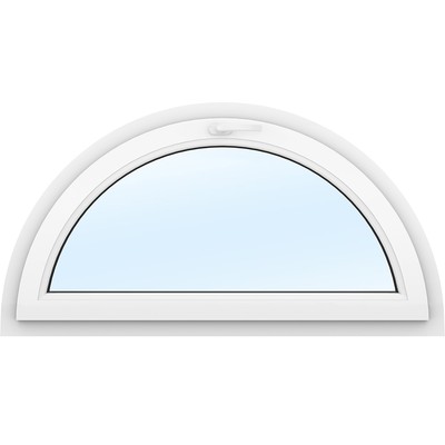 PVC-vindu | Halvmåne åpningsbart | 3-glass