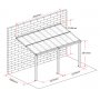 Terrassetak Jim - Hvit - 300 x 495 cm Terrassetak Jim - Hvit - 300 x 495 cm