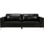 Sofa 3-seter sort PU - Cansas