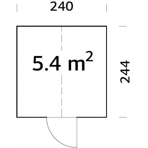 Drivhus Emilia med fundament 5,4 m² – Gråbehandlet tre - Herdet glas Drivhus Emilia med fundament 5,4 m² – Gråbehandlet tre - Herdet glas