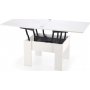 Serafin justerbart salongbord 80-160 x 80 cm - Hvit