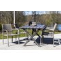 Scottsdale utespisegruppe med 4 stk karmstoler (stablebare) og spisebord 150 cm - Gr