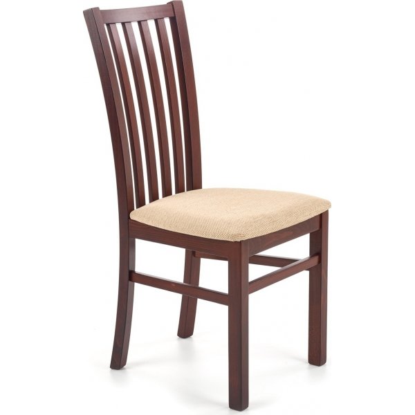 Stol i valnøtt / beige sete Stol i valnøtt / beige sete
