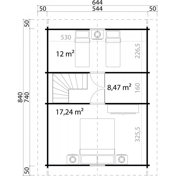 Feriehus Elliot B - 42,5 m² Feriehus Elliot B - 42,5 m²