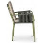 Stabelbar utestol gr�nn med beige pute - Lincoln