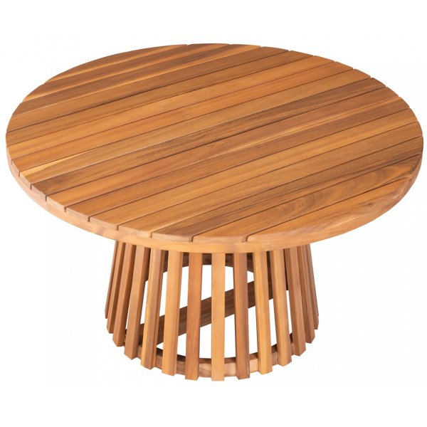 Brantevik rundt salongbord i FSC Acasia + Rengjringsspray for utembler