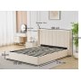 Sengeramme med oppbevaring inkludert hodegavl 160 x 200 cm beige - Bianca