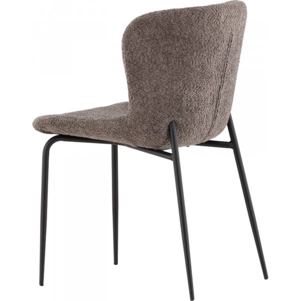 Modesto spisestol - Brun boucle