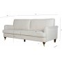 Howard 3-seters sofa - Beige kordfløyel Howard 3-seters sofa - Beige kordfløyel