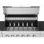 Gassgrill med sidebrenner og oppbevaringsskap - 6 brennere - rustfritt st�l