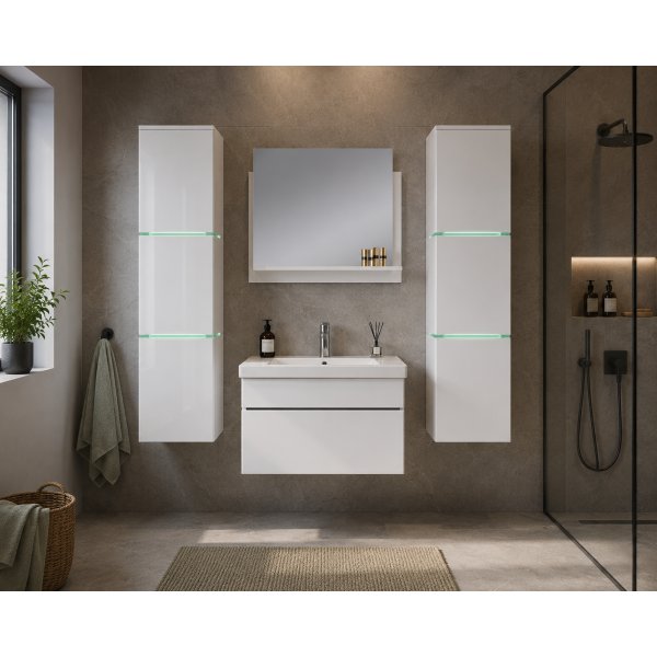 Baderomspakke 60 cm hvit med LED-belysning - Venezia Baderomspakke 60 cm hvit med LED-belysning - Venezia